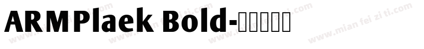 ARMPlaek Bold字体转换